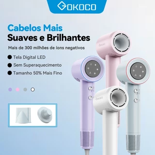 GOKOCO Secador de Cabelo GD029 Alta Velocidade Secador íons negativos Profissional 1500W de 2 Minutos Secagem Rápida