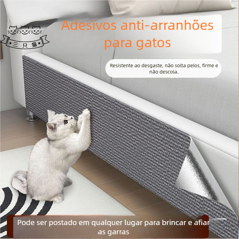 Tapete Arranhador para Gatos Auto-Adesivo Decorativo - Design Elegante Combina com Sofa, Protege e Decora!