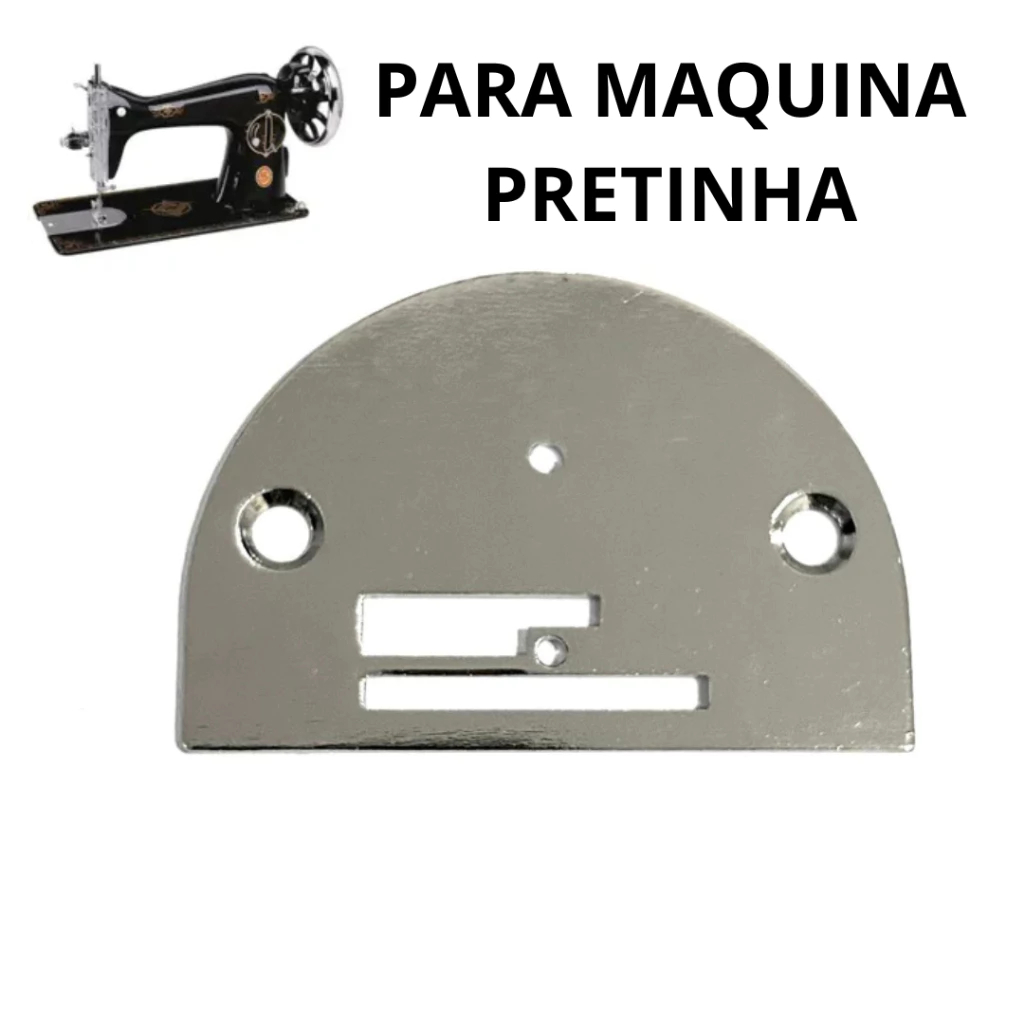 Chapa Agulha Reta Pretinha Singer 15c 15-30 Ja2-2 Fox Alpha Elgin Pretinha