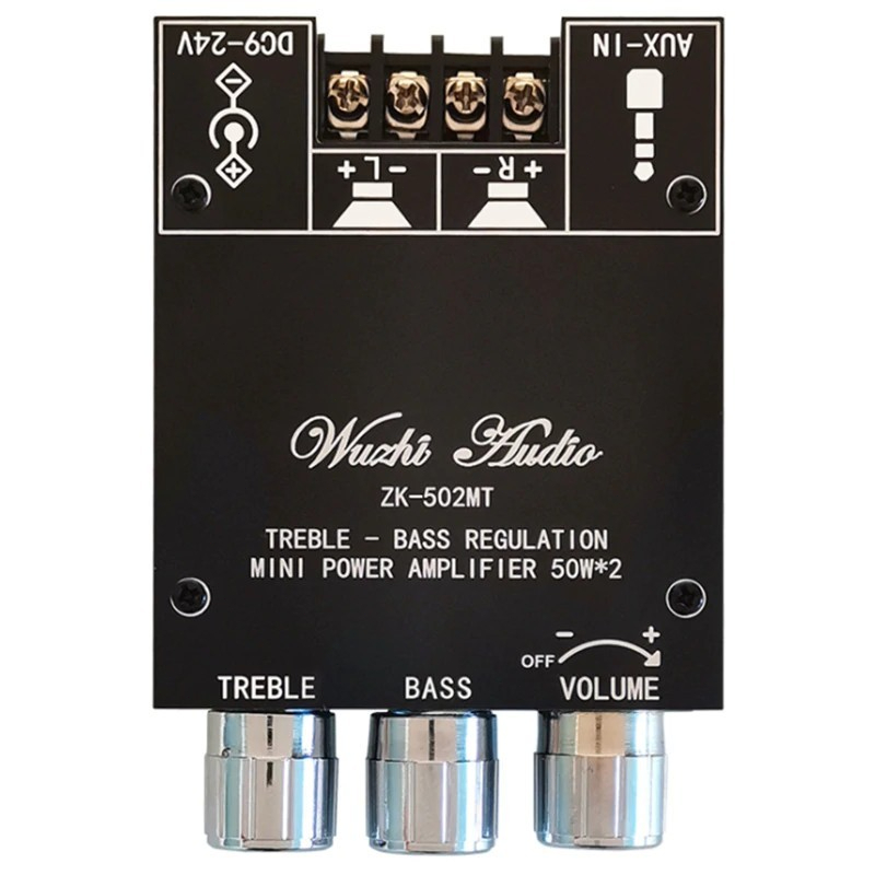 Gabinete amplificadora 2.0 Bluetooth 100w Rms Placa Amplificador Zk-502mt em Oferta na Shopee