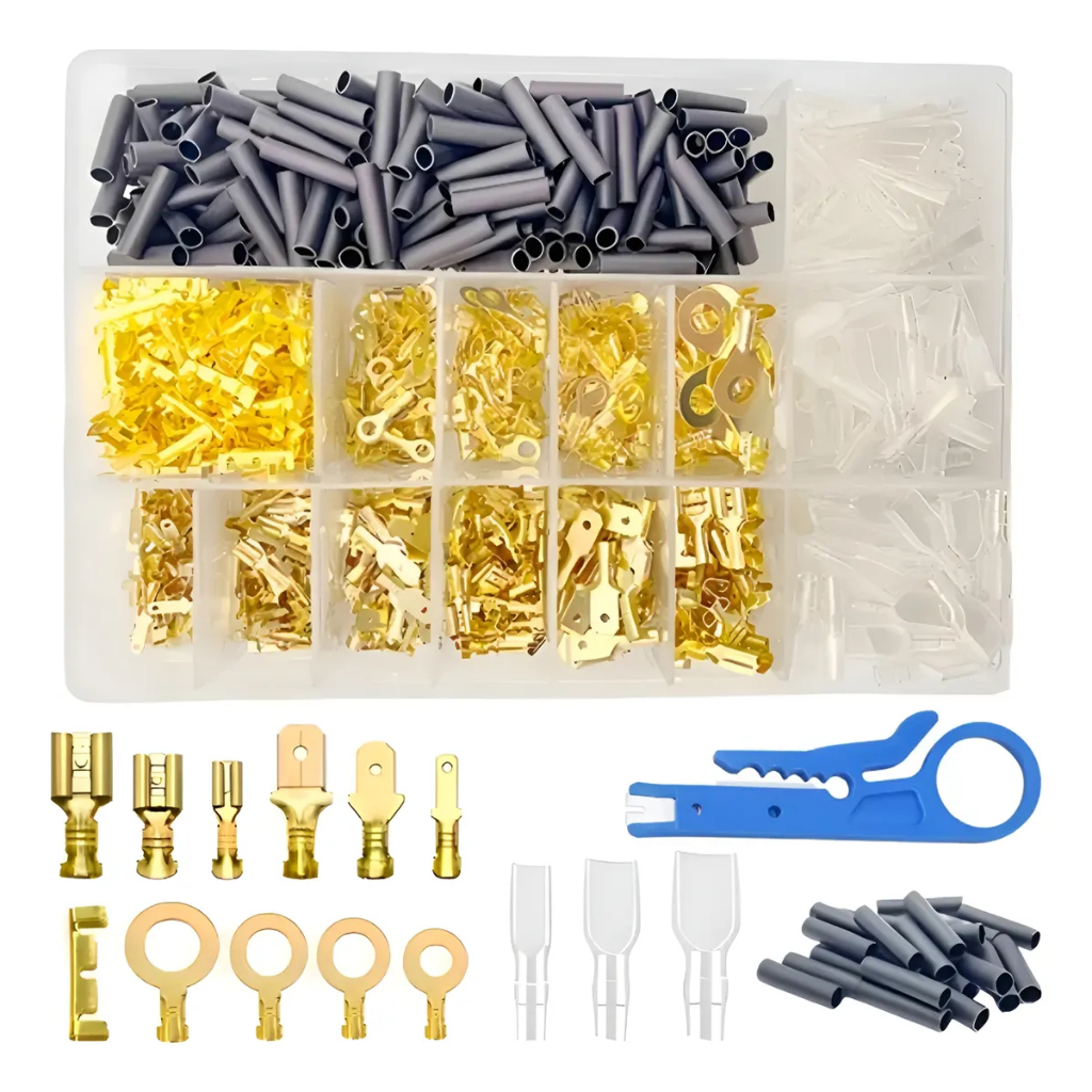 Alta Qualidade 135/1050pçs Conector De Fio Macho Isolado Fêmea 2,8/4,8/6,3mm Terminais De Crimpagem Elétrico Kit Sortido em Oferta na Shopee