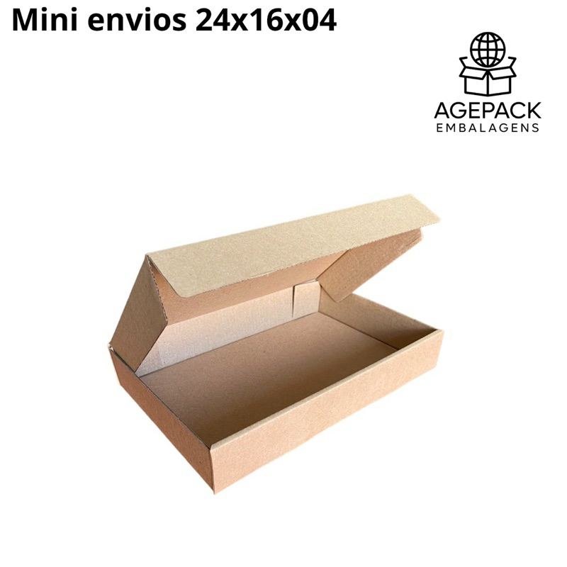 Caixa para envios, mini envios 24x16x04 a melhor opição para embalar seus envios