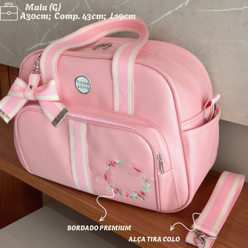 Detalhes do kit bolsa maternidade 2 peças Luxo, kit mala com Mochila Maternidade 2 em 1 (VG)