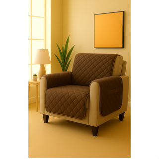 Capa Para Sofá Poltrona 1 Lugar Matelado Cadeira Do Papai Com Bolso Lateral em Oferta na Shopee