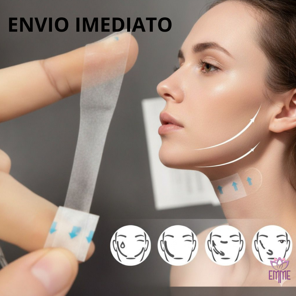 40 Peças de Adesivo Facial Lifting Instantâneo Anti-Rugas para Contorno do rosto em V