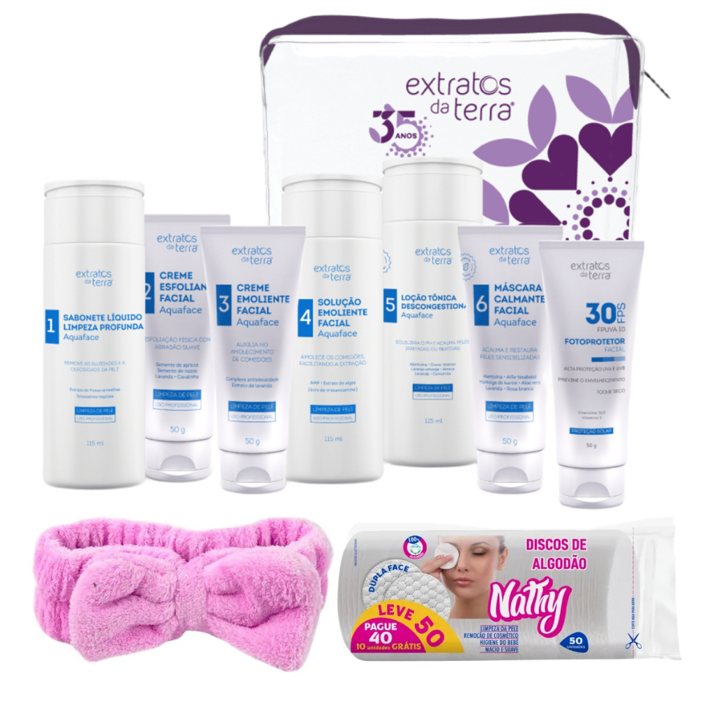 Kit Limpeza De Pele Estudante Completo Extratos Da Terra