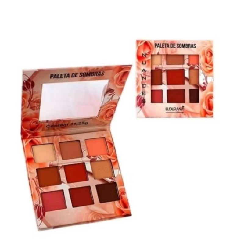 Paleta de Sombras Ludurana Nuances 9 Cores Sombras Pigmentada Sombras Matte …