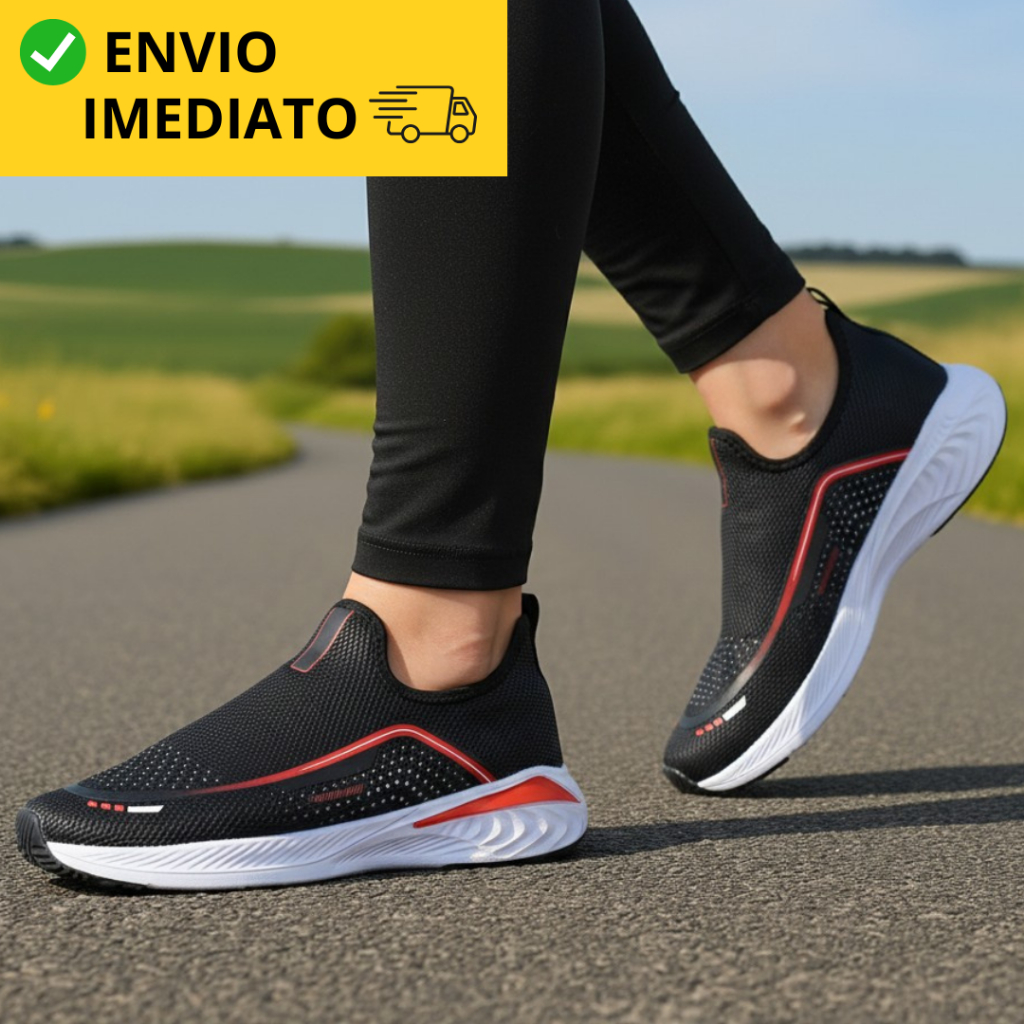 Tênis Slip On Ultra Conforto Super Leve Antiderrapante e Respirável | Academia e Caminhada Promoção