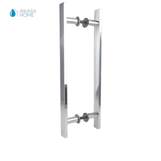 Puxador Retangular 70 cm (60 cm ENTRE FUROS) Duplo para Porta De Madeira Pivotante Aço Vidro Box em Oferta na Shopee