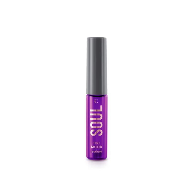 Batom Líquido , lip tint SOUL Tint Mood Uva Relax vermelho happy 5,5ml Eudora