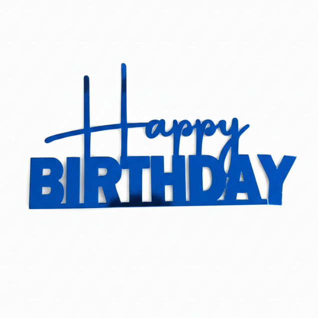 Kit 10 Aplique Para Bolo Happy Birthday Para Aniversario Papel Laminado em Oferta na Shopee