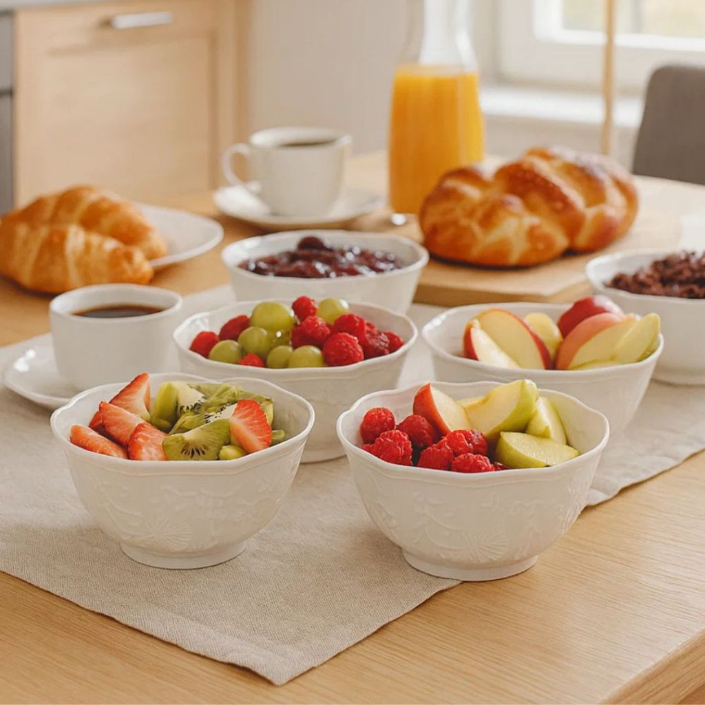 Cj 4 Bowls em Porcelana Butterfly Flower 14cm - Lyor em Oferta na Shopee