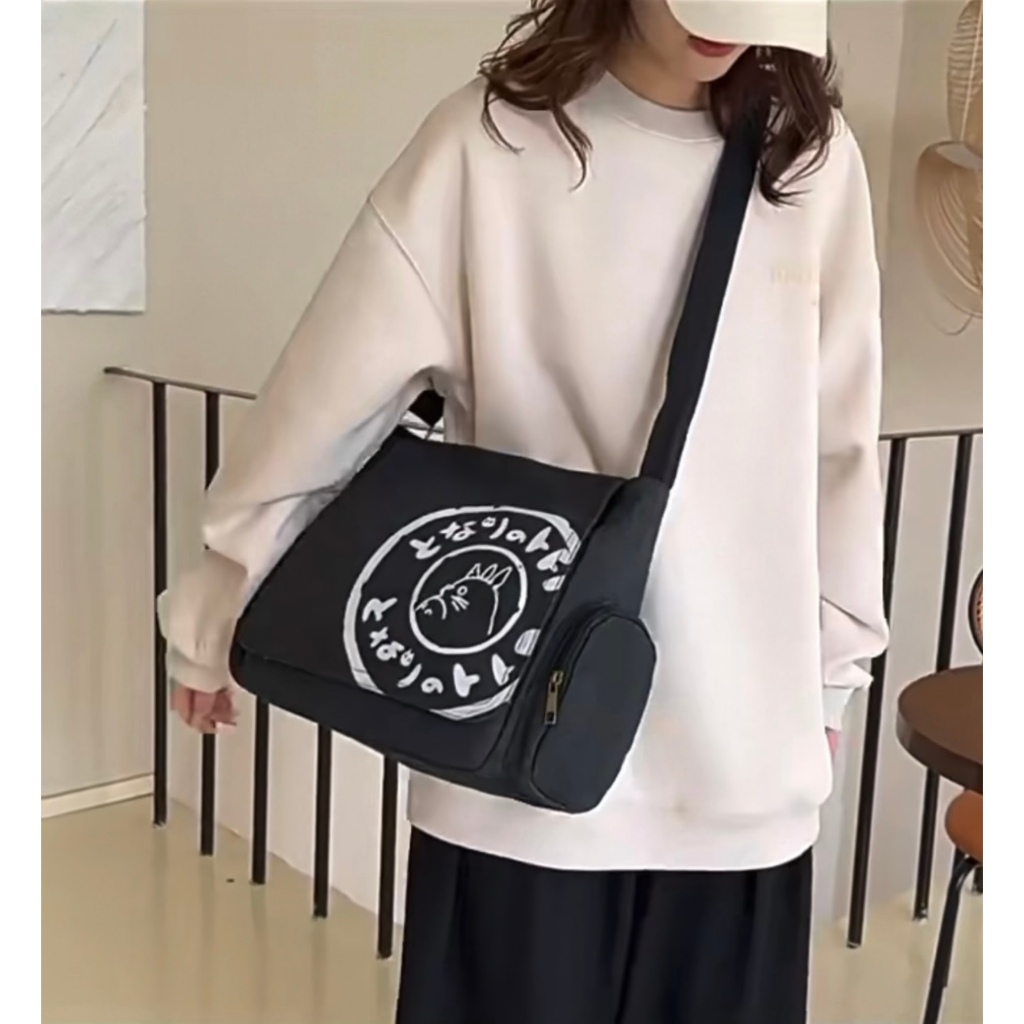 JAMI JAMI Bolsa Transversal Feminina de Alça Nylon Impermeável Casual X211