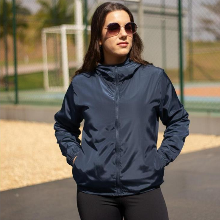 Corta Vento Feminino Básico Sem Forro Academia Corrida Resistente Água