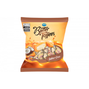 Bala Mastigável Butter Toffes Coco 400g em Oferta na Shopee