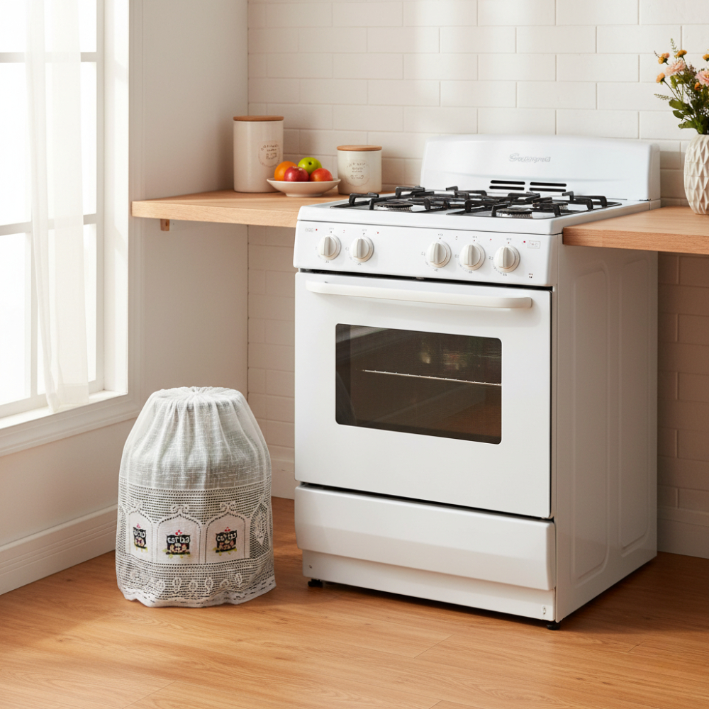 Kit 2 Capas Botijão Gás 13kg Renda Estampada Cozinha Decoração
