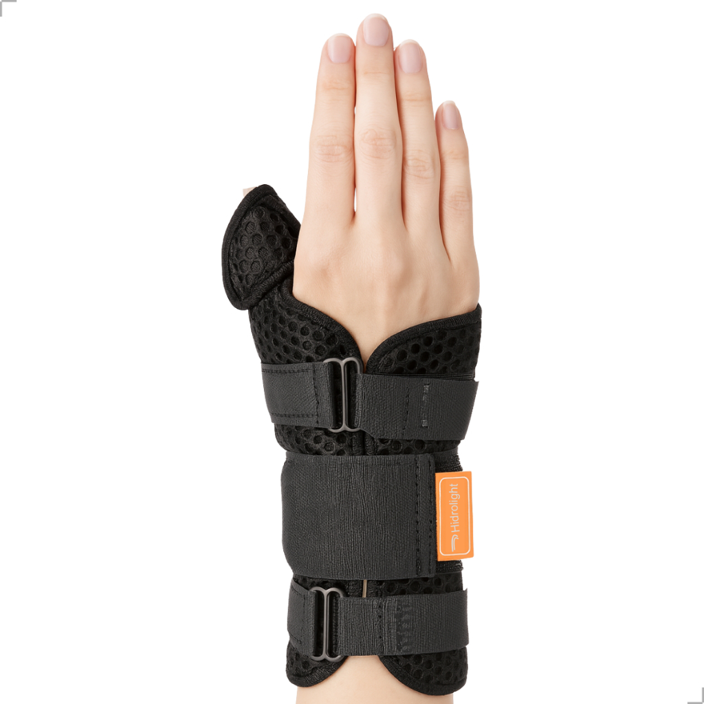 Órtese Munhequeira Tala Imobilizadora PVC Estabilizadora para Punho Mãos e Dedos Tendinite Artrite