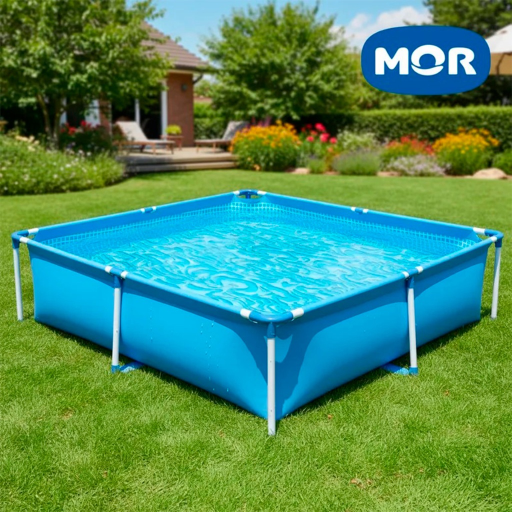 Piscina Estrutural 400 Litros Mor Azul Infantil Criança Verão