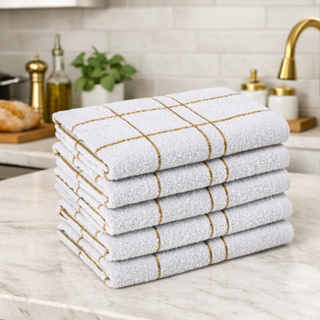 Kit 03 a 10 Toalhas de Louça Pano de Prato Branco Xadrez Grande 100% Algodão Alta Absorção Laune Haus em Oferta na Shopee