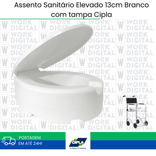 Assento Sanitário Elevado Branco 13cm Cipla em Oferta na Shopee
