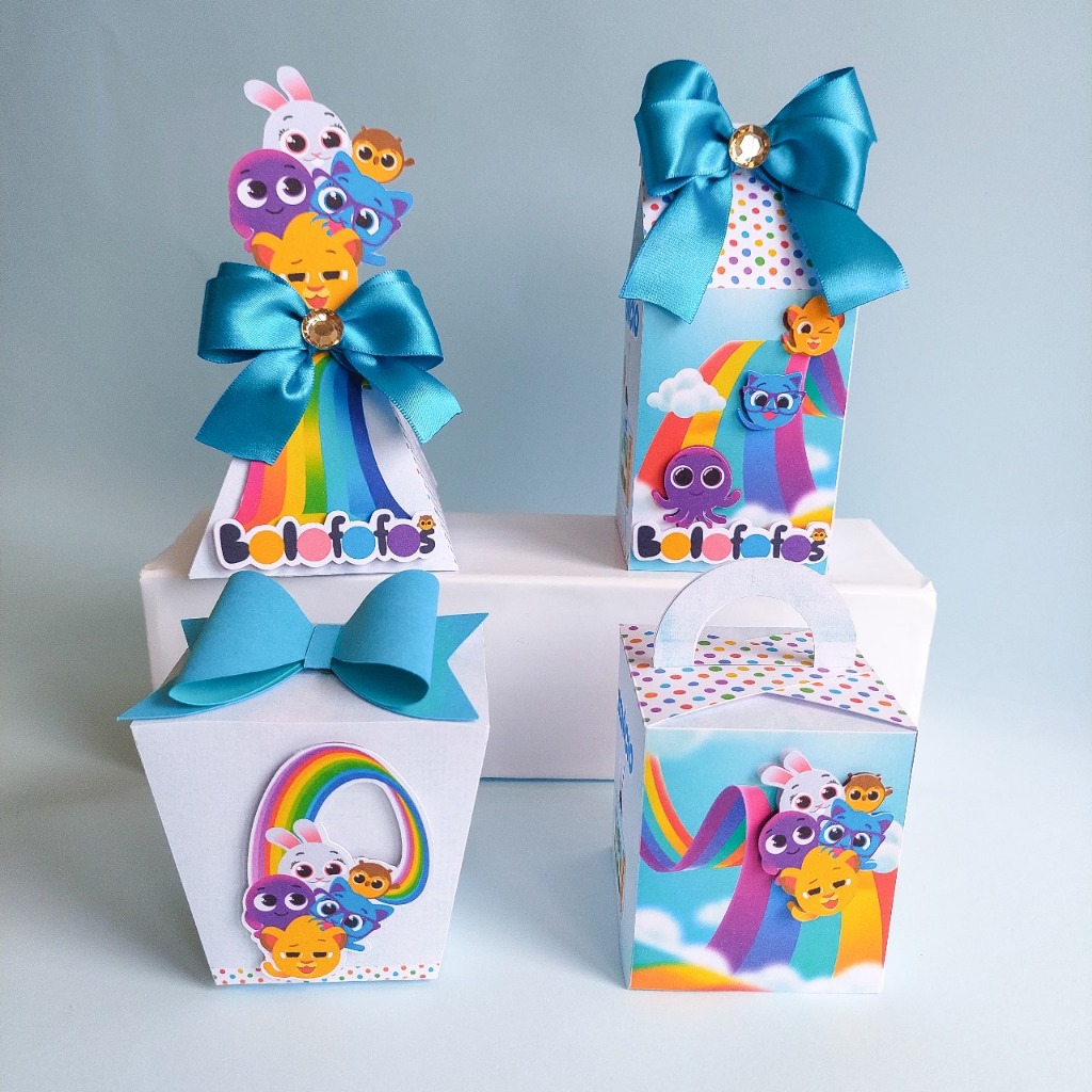 Kit festa personalizado Bolofofos - caixinhas - lembrancinha - aniversário - decoração