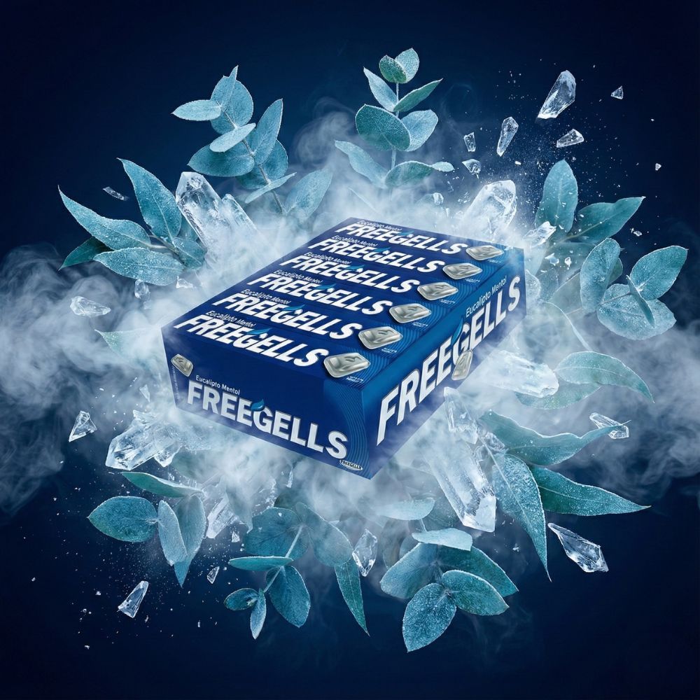 Pacotão Bala Freegells Eucalipto Mentol Riclan 12 Unidades vários tamanhos Drops Sabor Forte