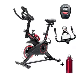 Bicicleta Ergometrica Spinning Academia Bike Fitness Profissional Monitor de Treino Garrafa de Agua