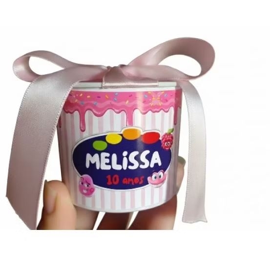 Tubolata Personalizada 5x6 cm • Lembrancinha Festa Infantil • Aniversário • Chá de Bebê • Brinde Personalizado