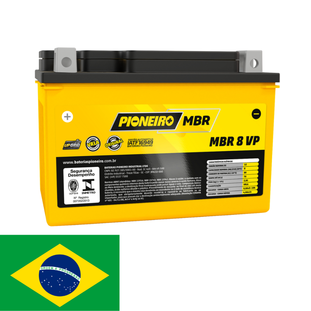 Bateria Moto Bmw 310 Gs Mbr 8 Vp 12v 8ah em Oferta na Shopee