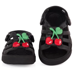 Babuche Sandália Infantil Menina Plugt Dude Cereja Delicada Calce Fácil Cerejinha Moda Divertido
