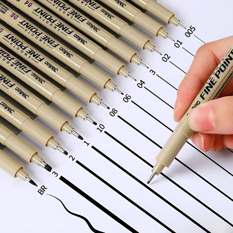 Kit 12 Caneta Nanquim Profissional Brush Letter Desenho