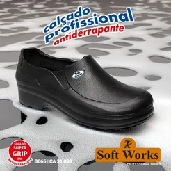 sapato soft works original sola super grip pro trabalho bb65