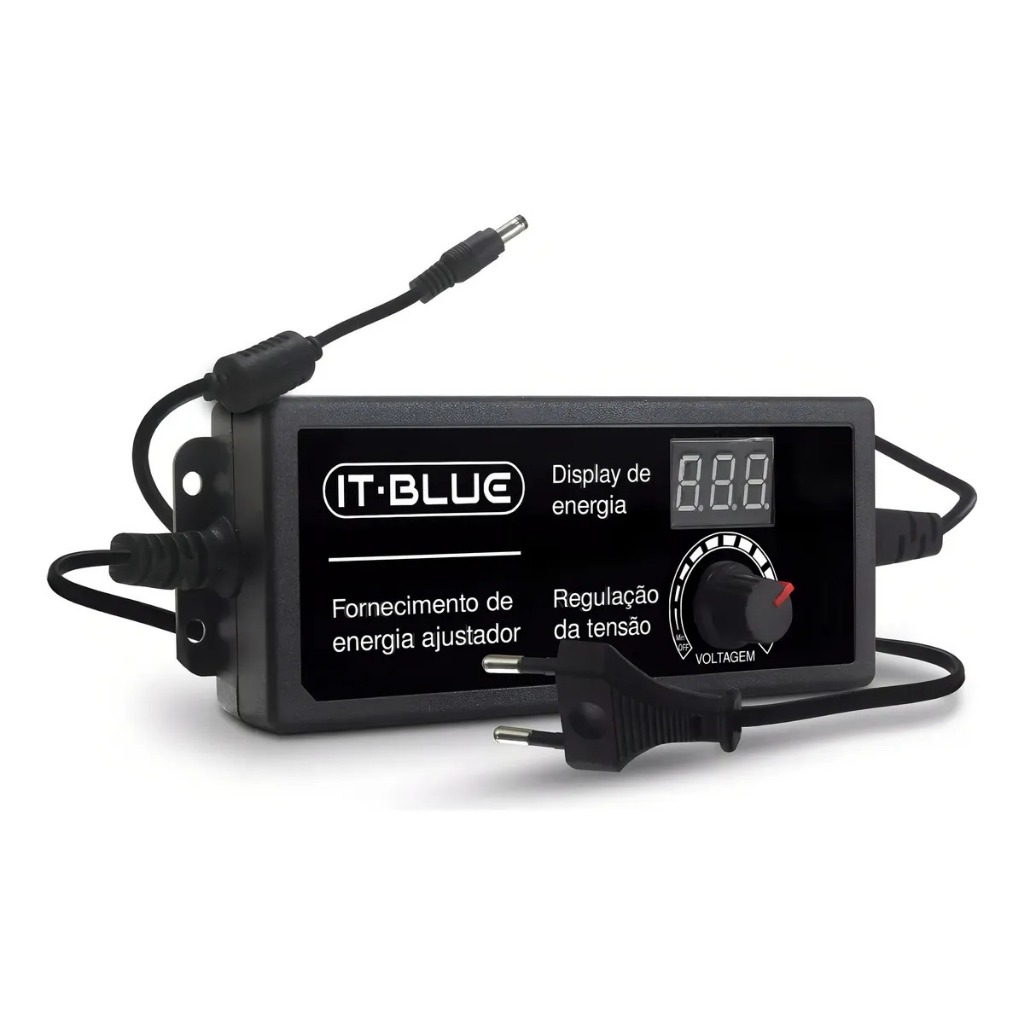 Fonte Alimentação Digital Ajustável 9-24v 3a Bivolt C/ Visor