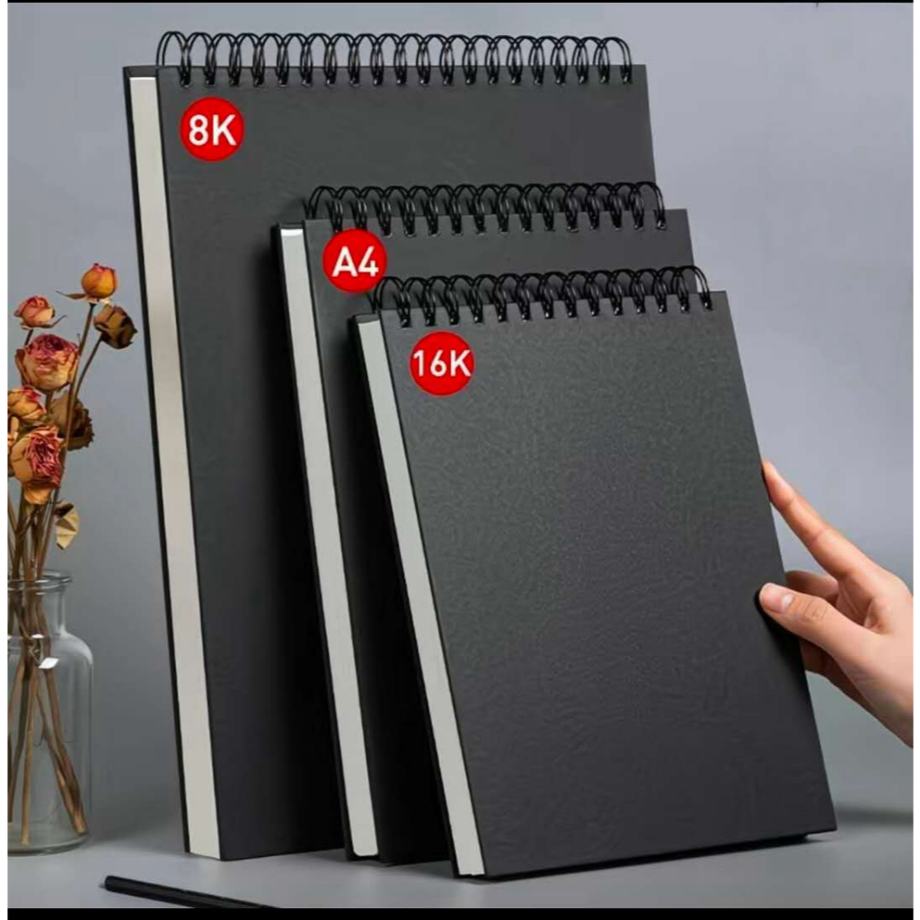 Caderno De Desenho 60 Fls (120 Páginas )espessado Sketchbook capa preto