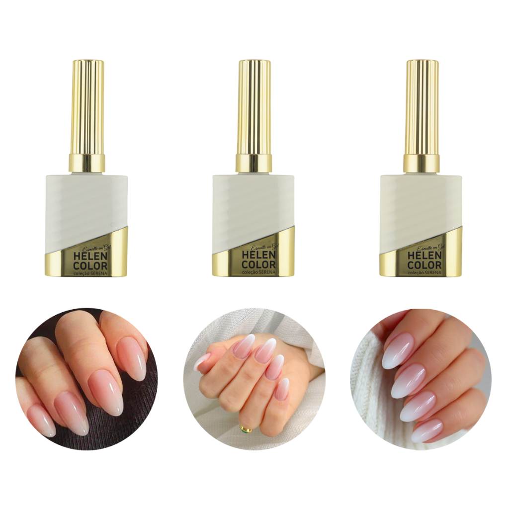 Kit Francesinha Premium com 3 Esmaltes Helen Color Serena 15ml cada em Oferta na Shopee