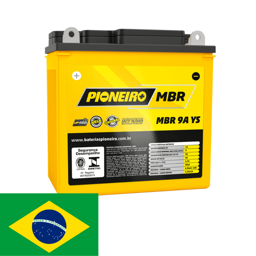 Bateria Moto Suzuki En 125 Yes Cargo Pioneiro Mbr 9a Ys 12v