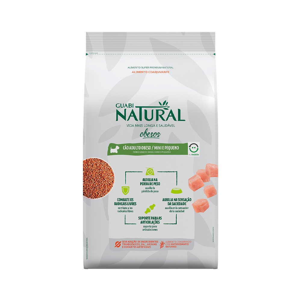 Ração Guabi Natural Cães Obesos Mini e Pequeno 1,5kg