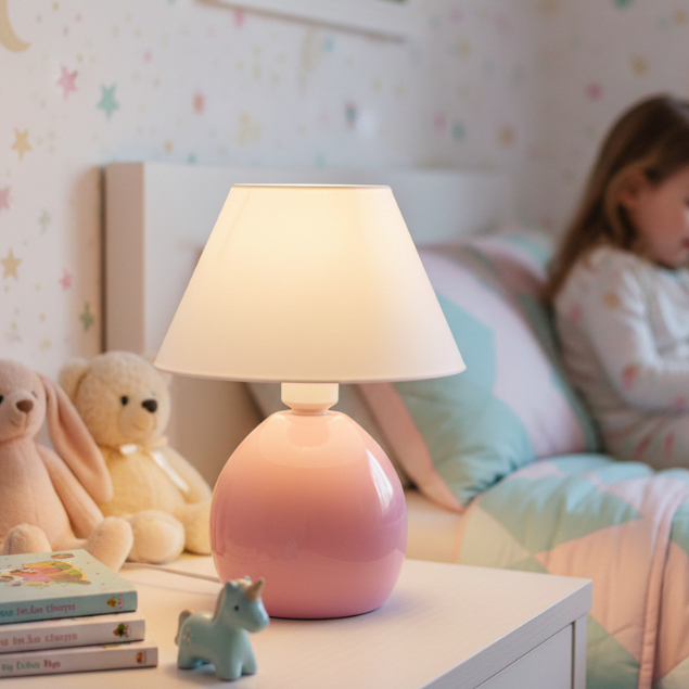 Abajur Luminária Abajur Elipse 24cm • Feito em Cerâmica com Cúpula Polipropileno em Oferta na Shopee