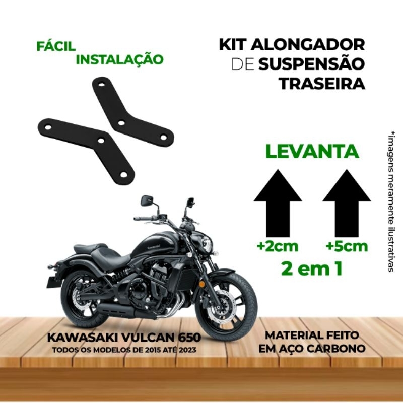 Alongador de suspensão traseira Vulcan 650 todos os modelos