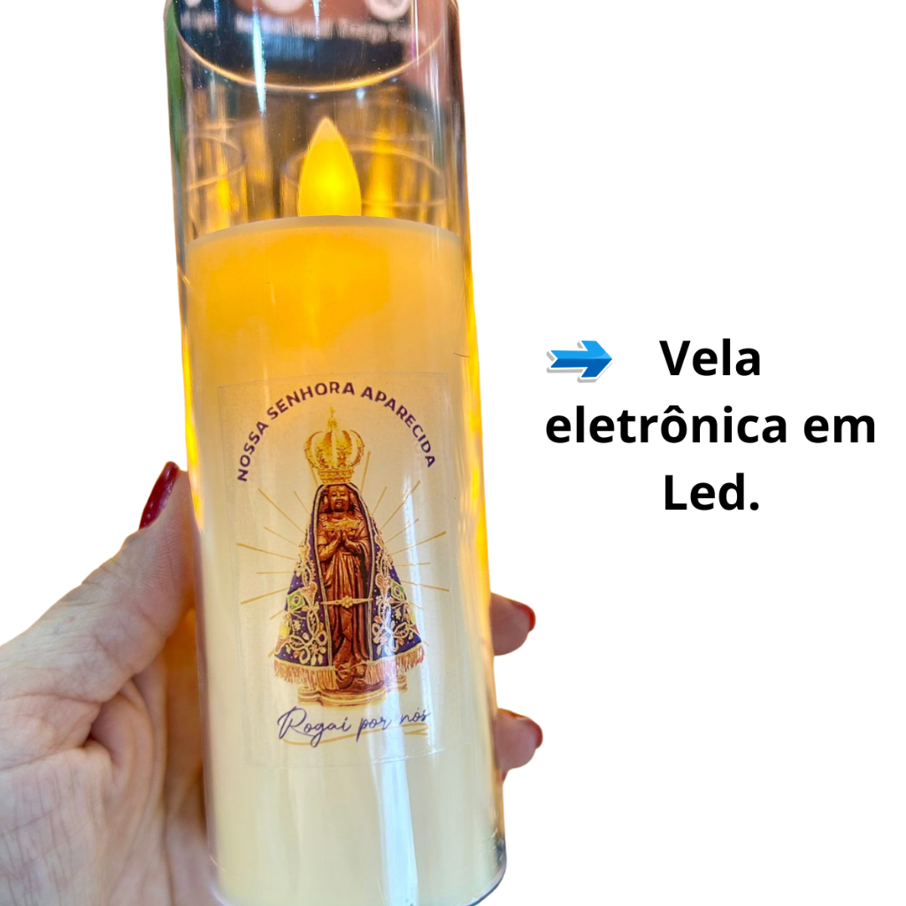 Velas Led Nossa Senhora Aparecida (ou Lisa ) Decorativa Eletrônica Resistente Durável