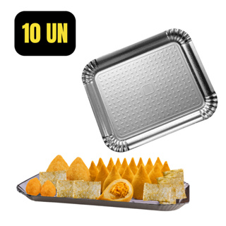 10 Bandeja Laminada Retangular Festas Salgados Bolo Torta Aniversário Panifício Tamanhos Diversos em Oferta na Shopee