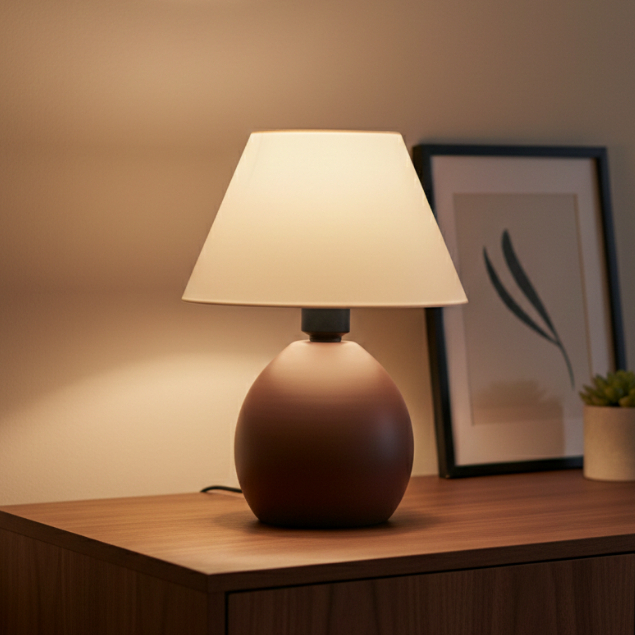 Abajur Luminária de Cerâmica Com Cúpula para Decoração Quarto Sala Escritório em Oferta na Shopee