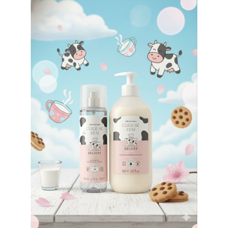 Kit Deleite O Boticário | Loção 400ml + Body Splash 200ml