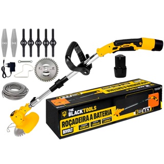 Roçadeira De Grama Aparador Profissional A Bateria Recarregável 460w Com Acessórios The Black Tools em Oferta na Shopee