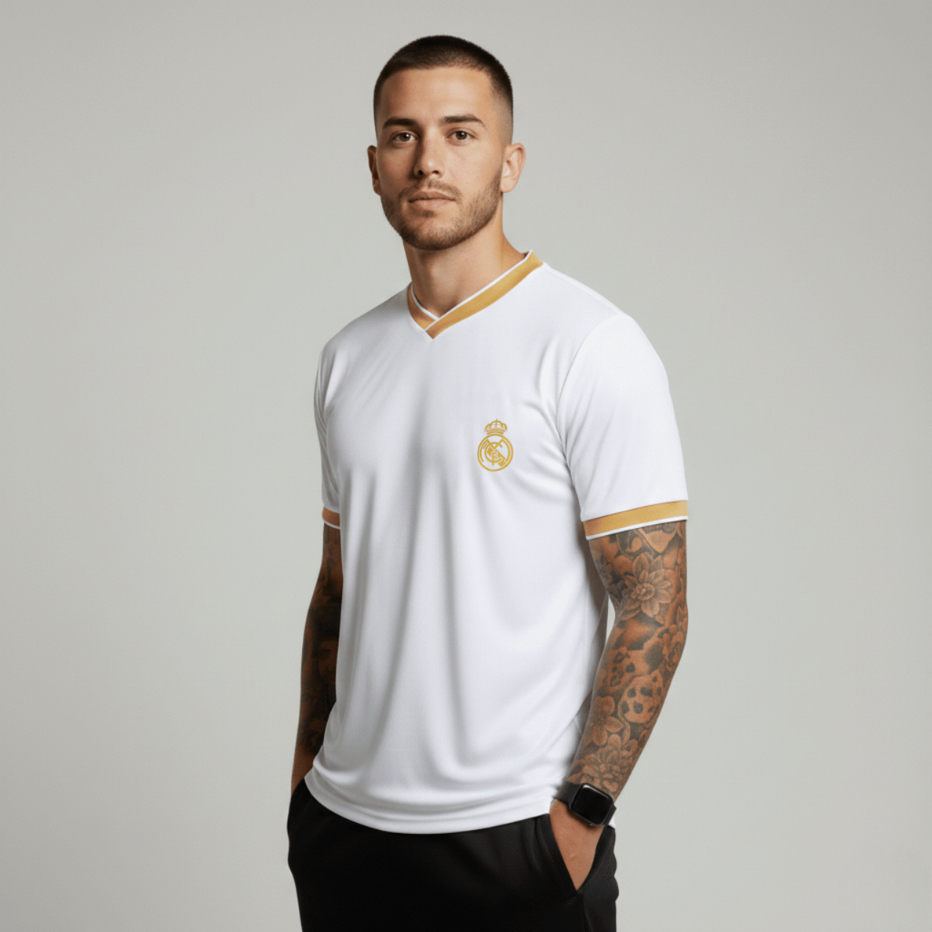 Camiseta Masculina Dryfit Real Madrid Licenciada Confortável · foto 2