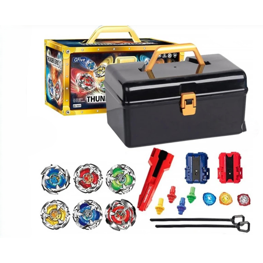 Kit Beyblades Burst Com 2 Lançadores + Grip De Empunhadura