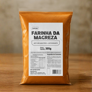 Mix da Magreza em Pó 305g Cúrcuma Gengibre Canela e Pimenta Preta Produto Natural