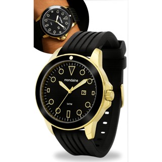 Relógio Mondaine Masculino Analógico De Pulso Quartz Preto Pulseira Em Silicone Prova D'água 50 Metros Original em Oferta na Shopee