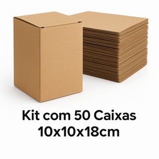 Caixa Papelão10x10x18 Kit com 50 Unidades para E‑Commerce em Oferta na Shopee