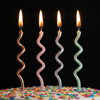 4 à 12 Vela Aniversário Espiral Diferente Metalizada Candy Bolo Trend Festa Ano Novo Infantil em Oferta na Shopee